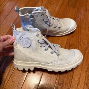 Palladium Canvas Combat Boots Ortholite Side Zip Women’s 7 EU 38